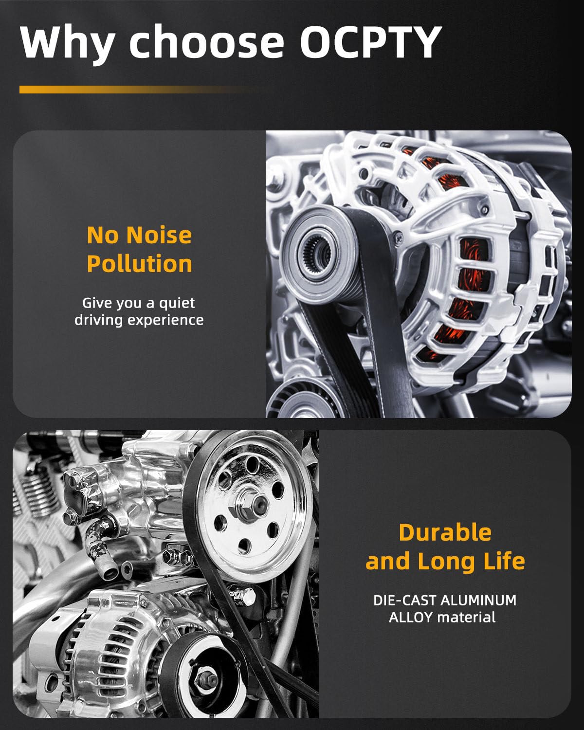 New Alternator Compatible With 1999-2000 For Dodge For Durango 1999-2001 For Dodge For Ram 1500 1999-2000 For Dodge For Ram 1500 Van High Output Alternator Replace 13824, AND0129, 113364