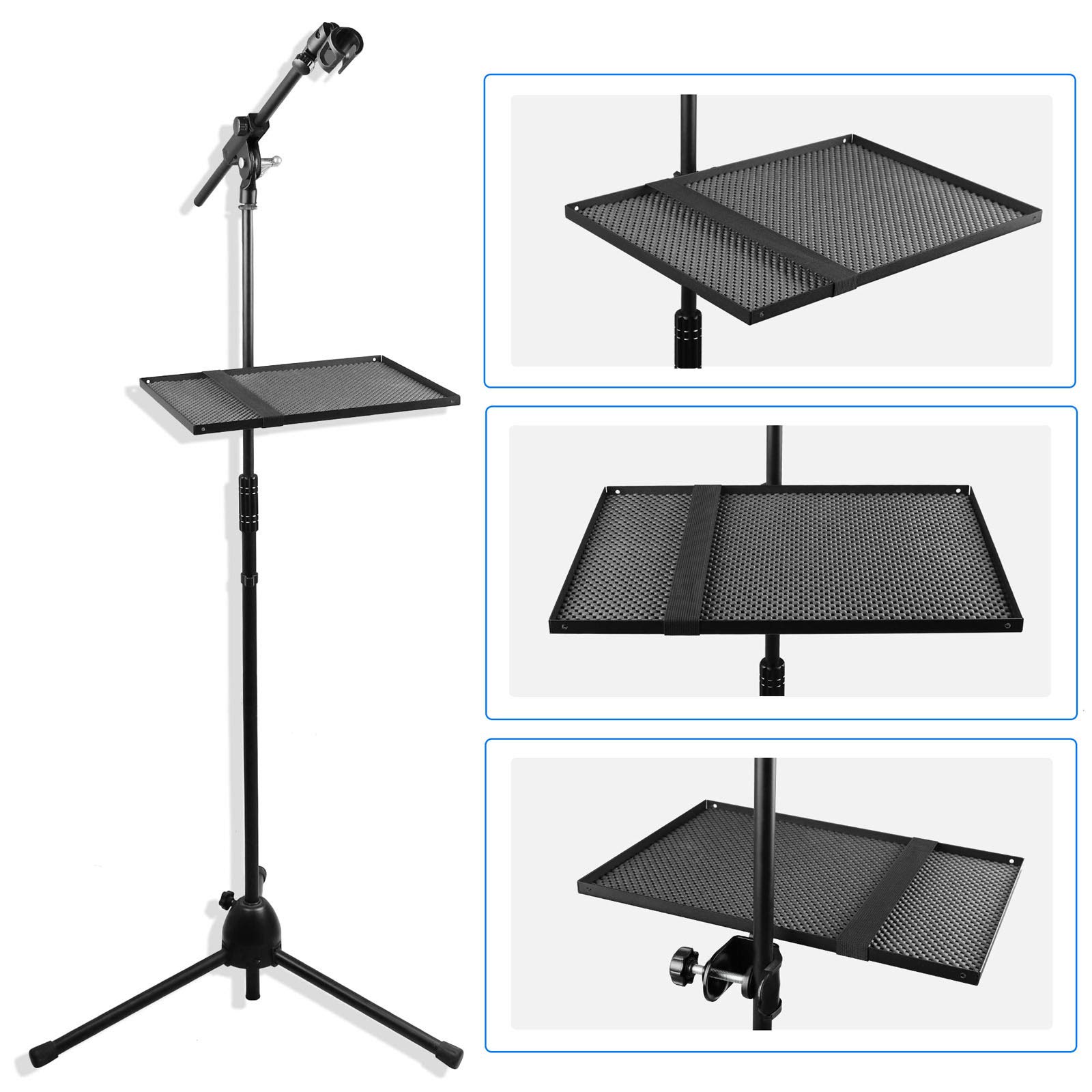 Mr.Power Microphone Stand Rack Tray Holder for Stage, Live Streaming, Recording (13" x 9")(Large)