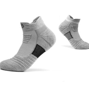 MAAMPU 6 Pairs Running Socks/Hiking Cushion Socks,Breathable Athletic Socks Thick Cushion Socks-White（short）-Medium