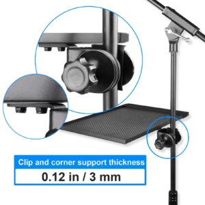 Mr.Power Microphone Stand Rack Tray Holder for Stage, Live Streaming, Recording (13" x 9")(Large)