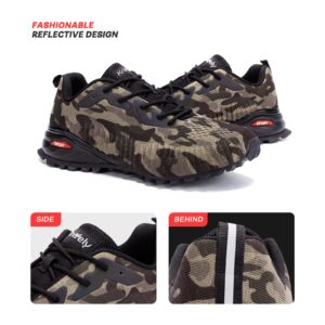 Kricely Men's Trail Running Shoes Fashion Hiking Sneakers for Men Camo Tennis Cross Training Shoe Mens Casual Outdoor Walking Footwear Size 11