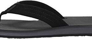 Quiksilver Men's Carver Suede 3 Point Flip Flop Athletic Sandal, Grey 1, 11