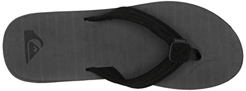 Quiksilver Men's Carver Suede 3 Point Flip Flop Athletic Sandal, Grey 1, 11