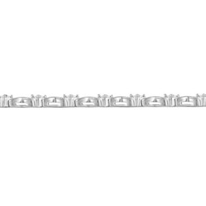 Fifth and Fine 1/2 Carat tw Natural Diamond XO Tennis Bracelet in 925 Sterling Silver