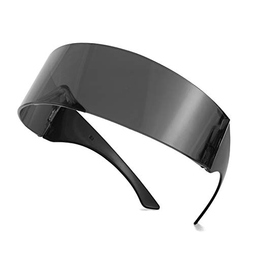 FEISEDY 80s Futuristic Cyclops Cyber Visor Sunglasses Men Women Punk Style Cosplay B2740