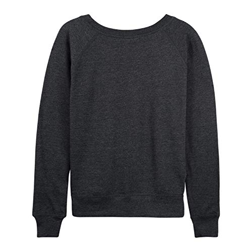 Instant Message - We Can't All Be A Princess - Ladies Lightweight French Terry Pullover - Size 2X Heather Charcoal