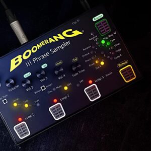 Guitar Looper Pedal BOOMERANG III OPEN BOX - Run 4 Separate Loops - Multi Effects Loop Pedal Station - Electric Guitar, Bass, Keyboard, DJ - Fits Small Guitar Pedal Board - Pro Loop Machine