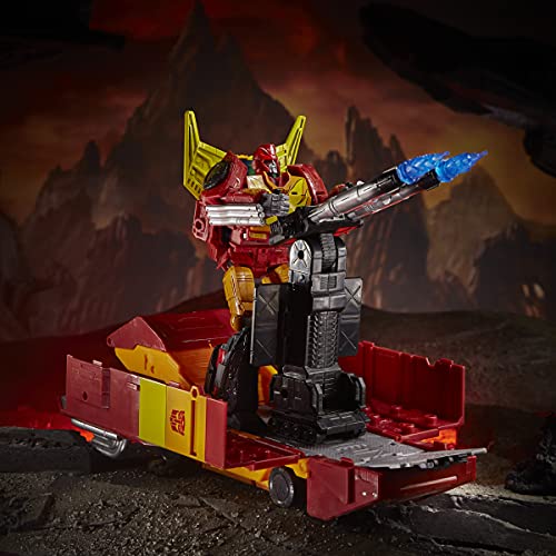 Transformers Toys Generations War for Cybertron: Kingdom Commander WFC-K29 Rodimus Prime with Trailer Action Figure, Kids Ages 8 and Up, 7.5-inch