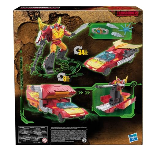 Transformers Toys Generations War for Cybertron: Kingdom Commander WFC-K29 Rodimus Prime with Trailer Action Figure, Kids Ages 8 and Up, 7.5-inch