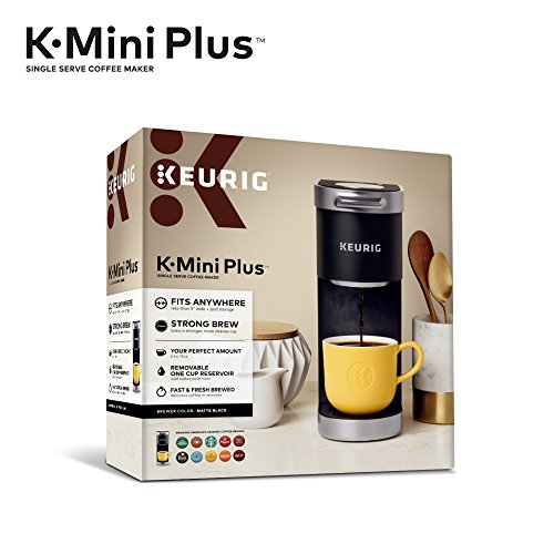 Keurig K-Mini Plus Coffee Maker with Green Mountain Coffee Roasters Favorites Collection Variety Pack, 40 Count