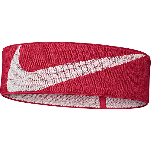 NIKE Logo Knit Elastic Headband (Red)