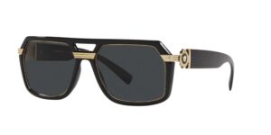 versace man sunglasses black frame, dark grey lenses, 58mm