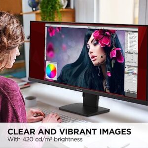 ViewSonic VA3456-MHDJ 34 Inch 21:9 UltraWide WQHD 1440p IPS Monitor with Ultra-Thin Bezels, Ergonomics Design, HDMI, and DisplayPort Inputs for Home and Office