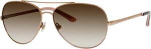 kate spade new york avaline/s 0au2 58mm rose gold/brown gradient aviator sunglasses for women + bundle with designer iwear eyewear kit