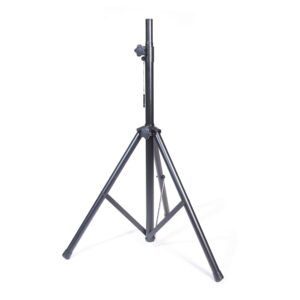 universal speaker stand 6.65 ft dj mount pa loudspeaker holder heavy duty tripod w/adjustable height from 46” to 80” rated at 150 pounds steel insert safety pin locking for stability