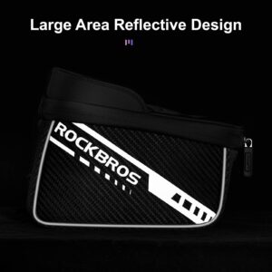 ROCKBROS Bike Phone Front Frame Bag Top Tube Bike Bag Bicycle Handlebar Bag Cell Phone Holder Mount Bag Cycling Accessories Storage Pouch for Phone 11 12 Pro XS Max XR Below 7.2”