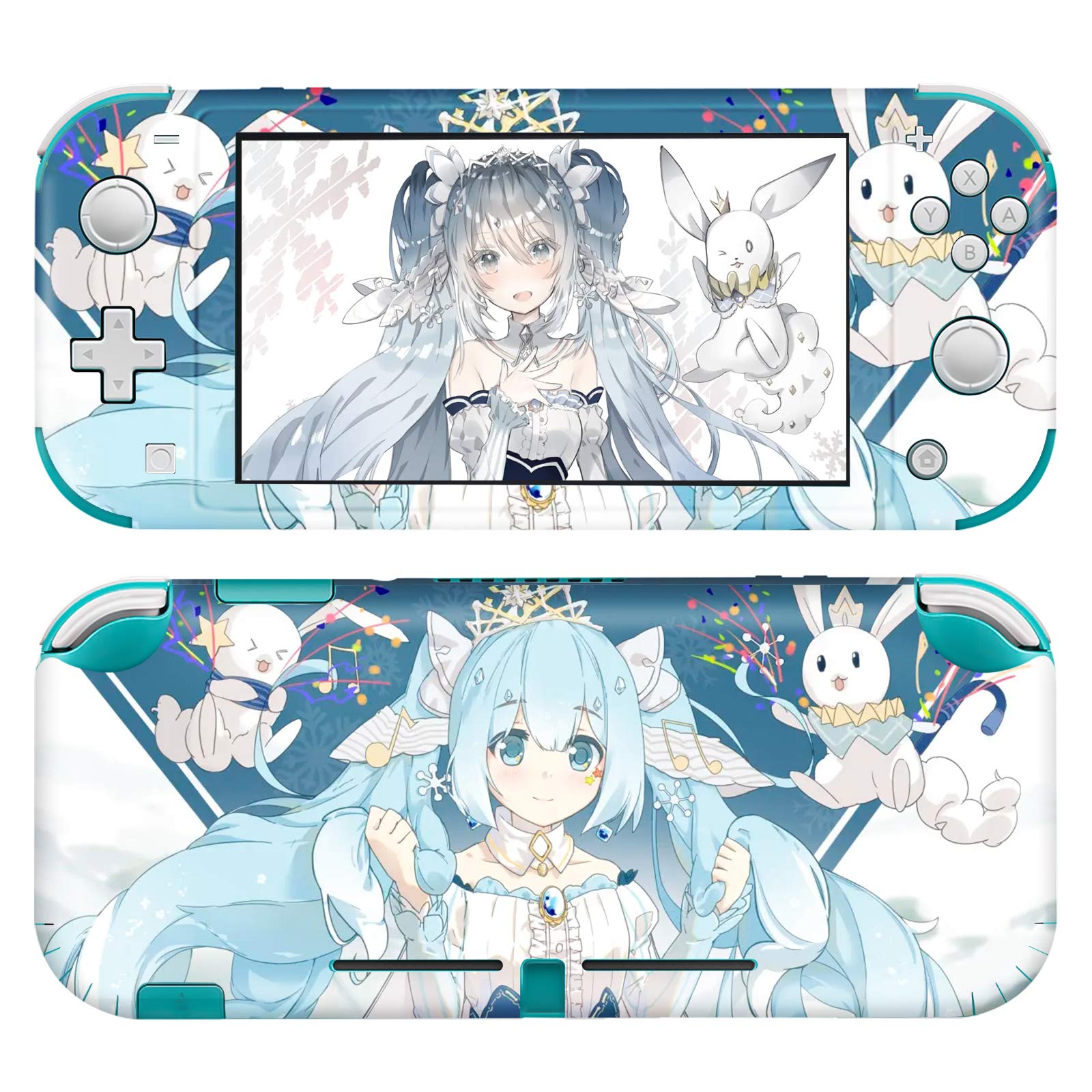 DLseego Switch Lite Skin Pretty Pattern Full Wrap Skin Protective Film Sticker Design for Switch Lite- Blue Girl