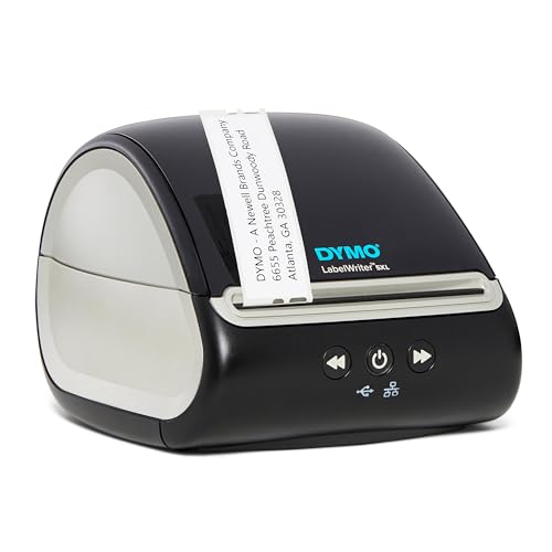 DYMO LabelWriter 5XL Label Printer, Automatic Label Recognition, Prints Extra-Wide Shipping Labels (UPS, FedEx, USPS) from Amazon, Ebay, Etsy, Poshmark, and More, Perfect for Ecommerce Sellers