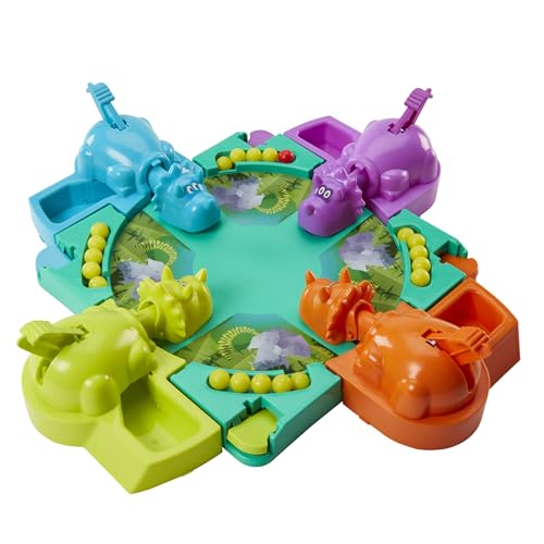 Hasbro Gaming Hungry Hungry Hippos Dino Edition Board Game, Pre-School Game for Ages 4 and Up; for 2 to 4 Players (Amazon Exclusive)