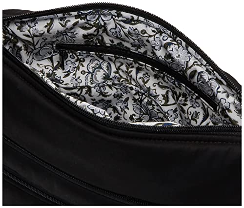 Vera Bradley Women's Cotton Utility Crossbody Purse, Black - Recycled Cotton, One Size