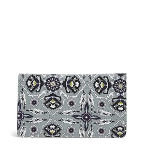 vera bradley women's cotton checkbook cover, plaza tile - recycled cotton, one size