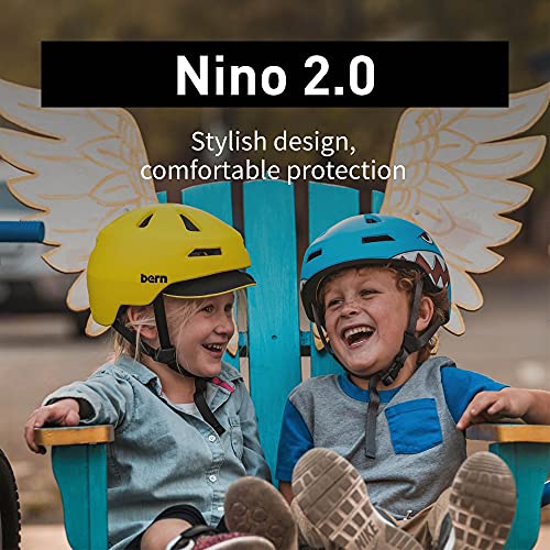 BERN, Nino 2.0 Kids Bike Helmet, MIPS Matte Black, Small