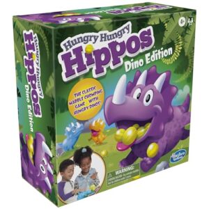 Hasbro Gaming Hungry Hungry Hippos Dino Edition Board Game, Pre-School Game for Ages 4 and Up; for 2 to 4 Players (Amazon Exclusive)