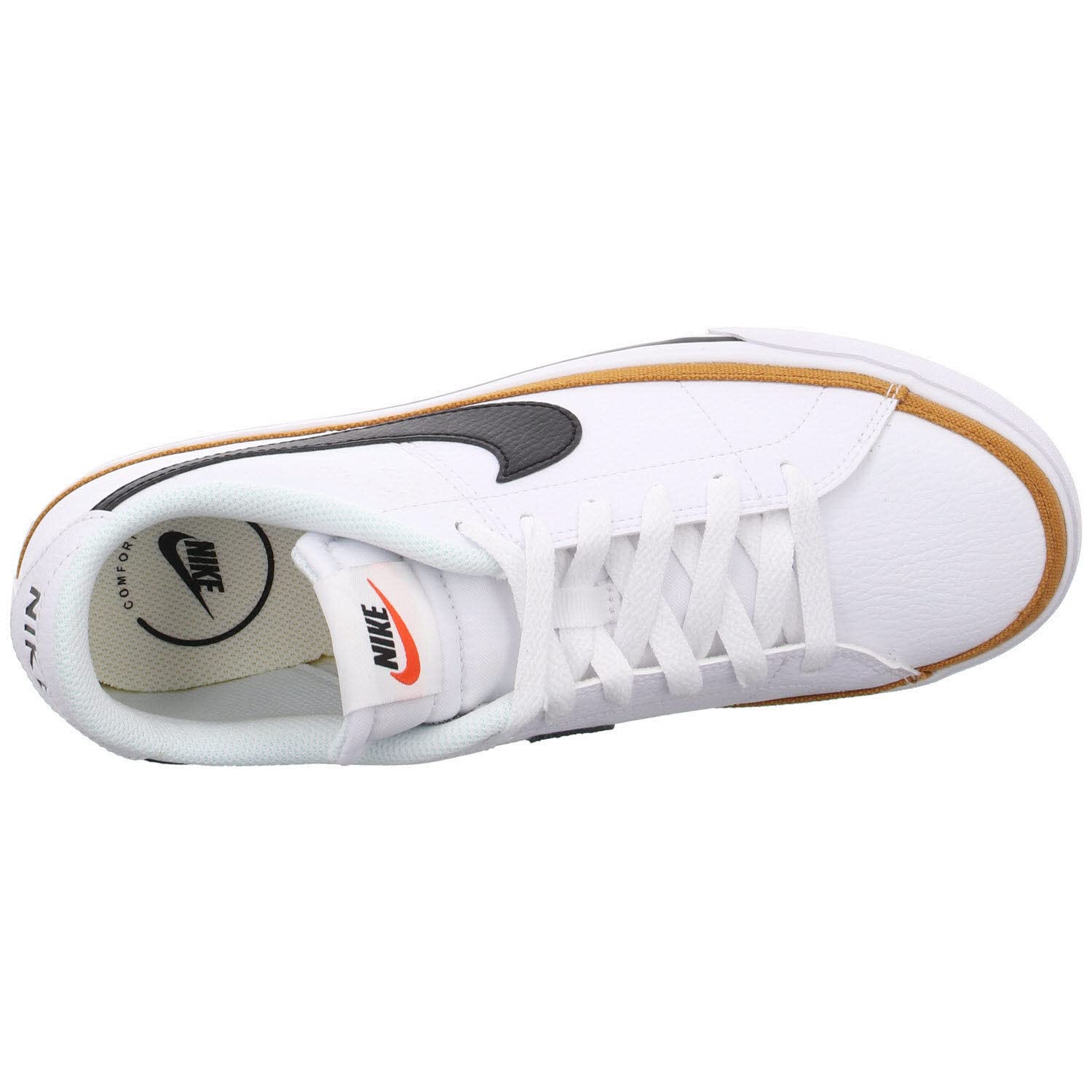 Nike Men's Training Gymnastics Shoe, White Black Desert Ochre Gum Light Brown, 8.5