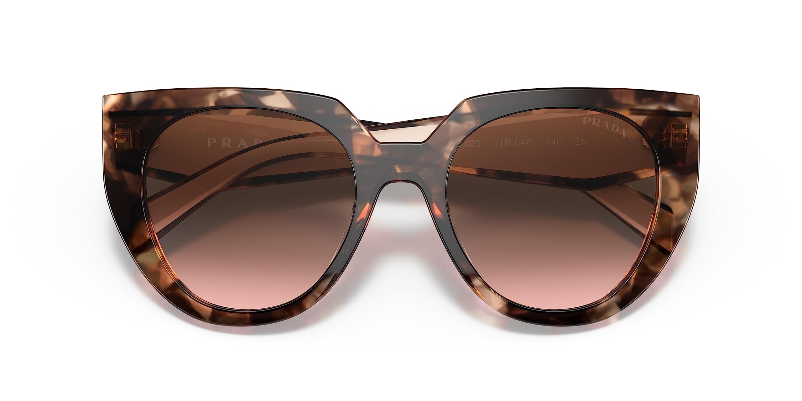 Prada PR 14WS Caramel Tortoise/Powder/Brown Gradient One Size