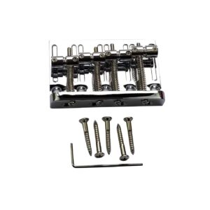 Bass Bridge for 4-String Fender Jazz or Precision Bass- Chrome