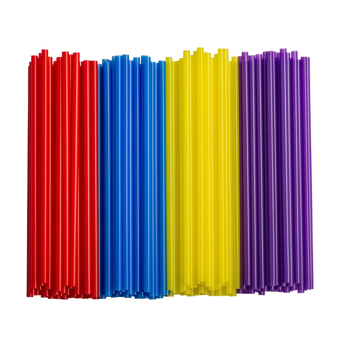 Disposable Plastic Drinking Straws - 7.75" High… (Assorted Colors, 250 Count)