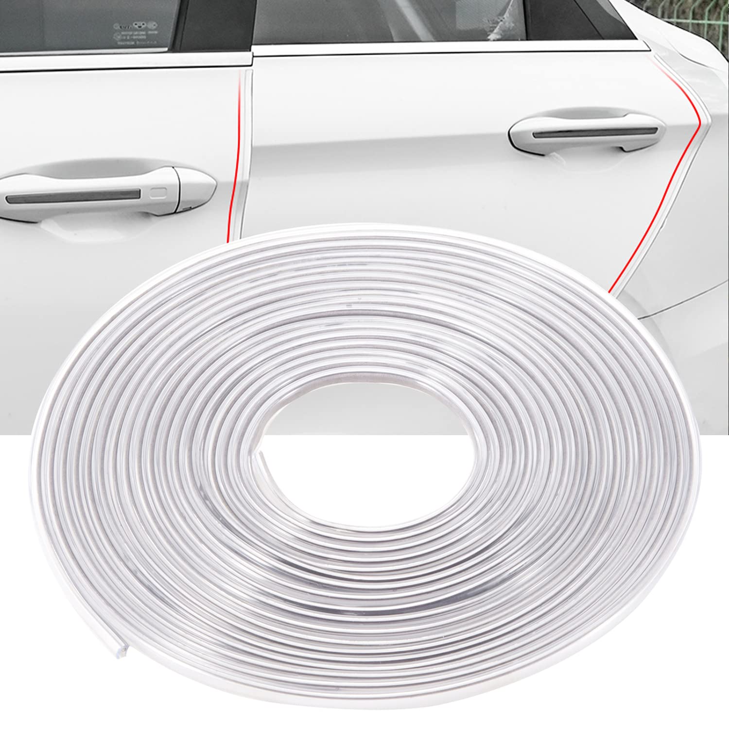 Eytool Clear Car Door Edge Protector,32Ft(10M) Car Edge Trim Rubber Seal Protector with U Shape Car Protection Door Edge Guard Fit for Most Car