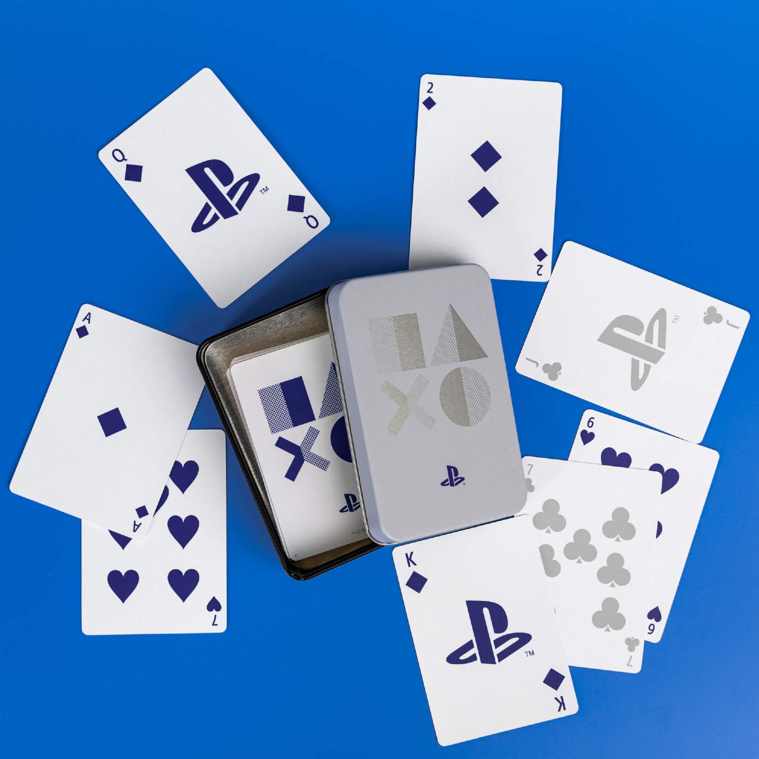 PlayStation Playing Cards, Standard Deck of Cards with Storage Tin