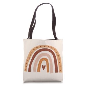 cute rainbow mama teacher gifts bohemian pastel boho retro tote bag