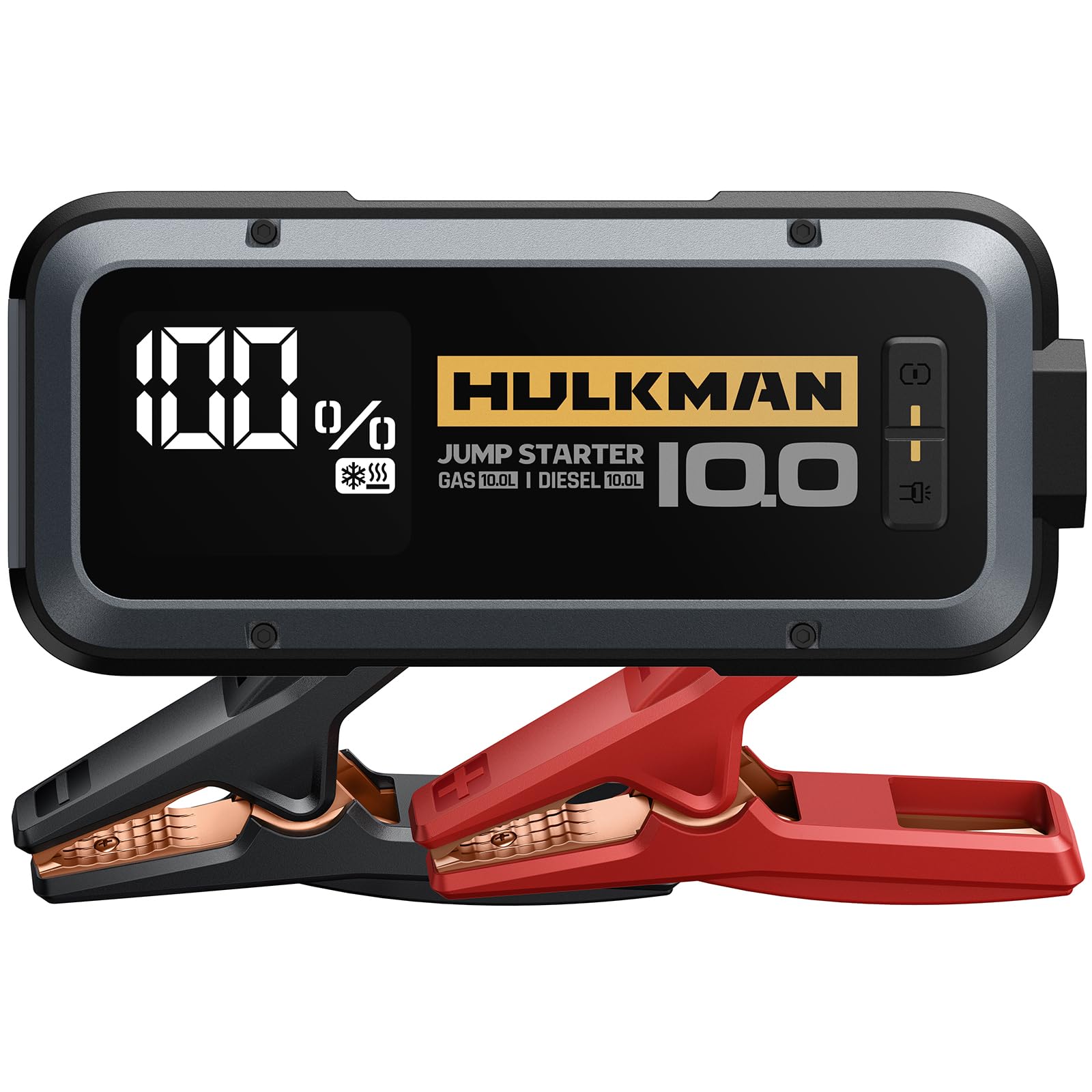 HULKMAN Alpha100 Jump Starter 4000 Amp 32000mAh Car Starter with -40℉ Start Tech PD 65W Lithium Portable Car Battery Booster Pack for up to 10L Gas and 10L Diesel Engines