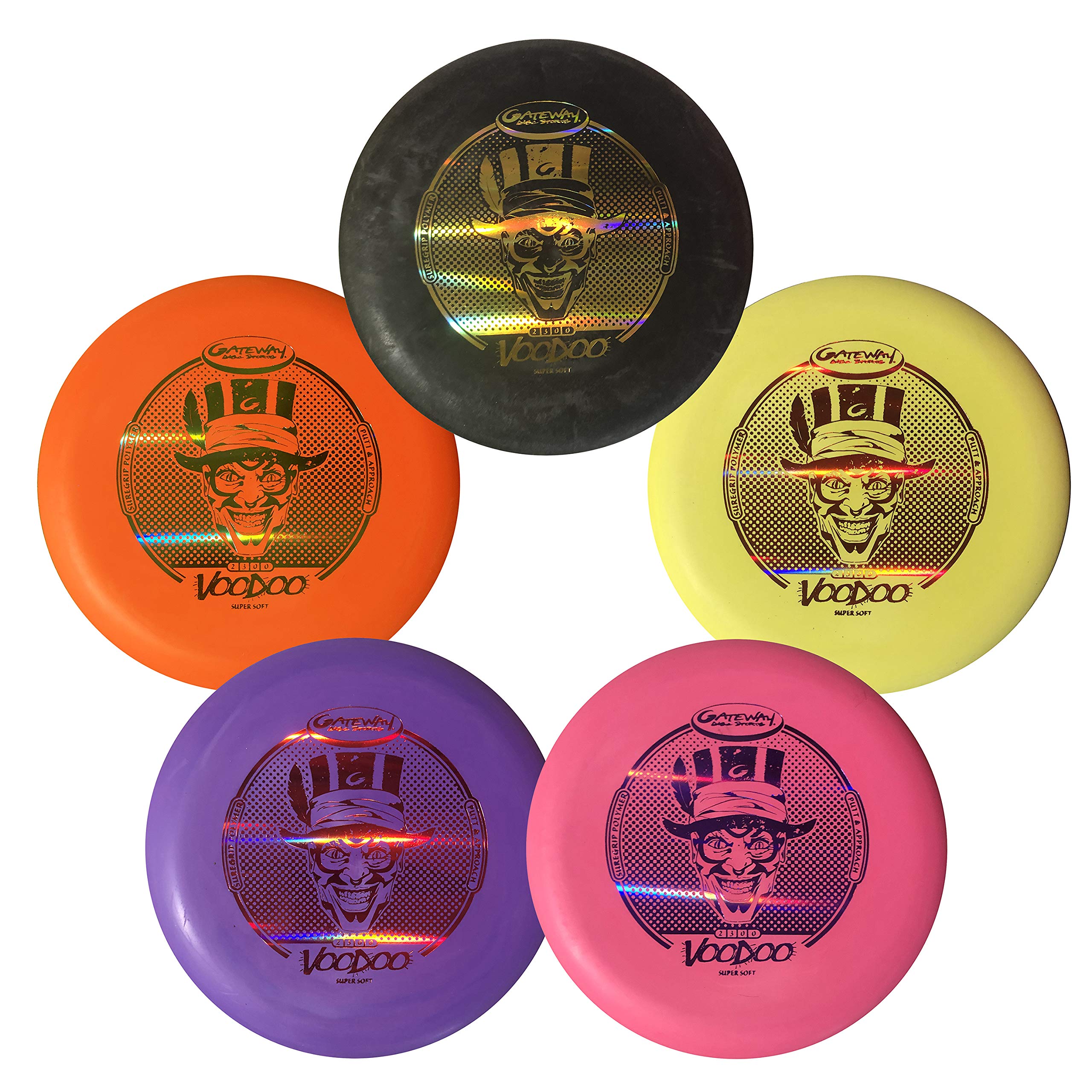 Gateway Voodoo Disc Golf Putter Approach Disc - 5 Pack (Supersoft (SS))