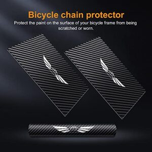 NICEDACK Bike Chainstay Protector, Cycling Bike Chain Guard Decal Stickers Chainstay Bicycle Frame Tape Guard for Mountain Bike Chain Protective Front Fork Protective (5 PCS)