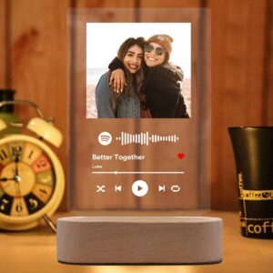 Personalized Acrylic Song with Photo Custom Acrylic Album Cover Gifts for Music Lover Friends Sister