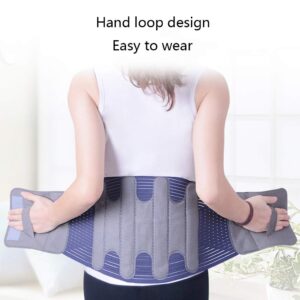 LSRRYD Hot-Pressed Self-Heating Belt Steel Plate Support Breathable Lumbar Support for Pain Relief and Injury Prevention (Size : Large)