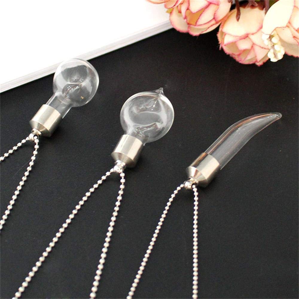 3PCS Blood Vial Necklace Vampire Jewellery Tooth Shaped Glass Fangs Vial Potion Pendant Choker Gothic Dracula Jewellery Gift (Shark's Tooth),35MM(H)x6MM(W)