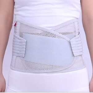 LSRRYD Durable Waist Support Belt Lumbar Lower Waist Double Adjustable Back Belt for Pain Relief and Injury Prevention (Color : White, Size : Large)