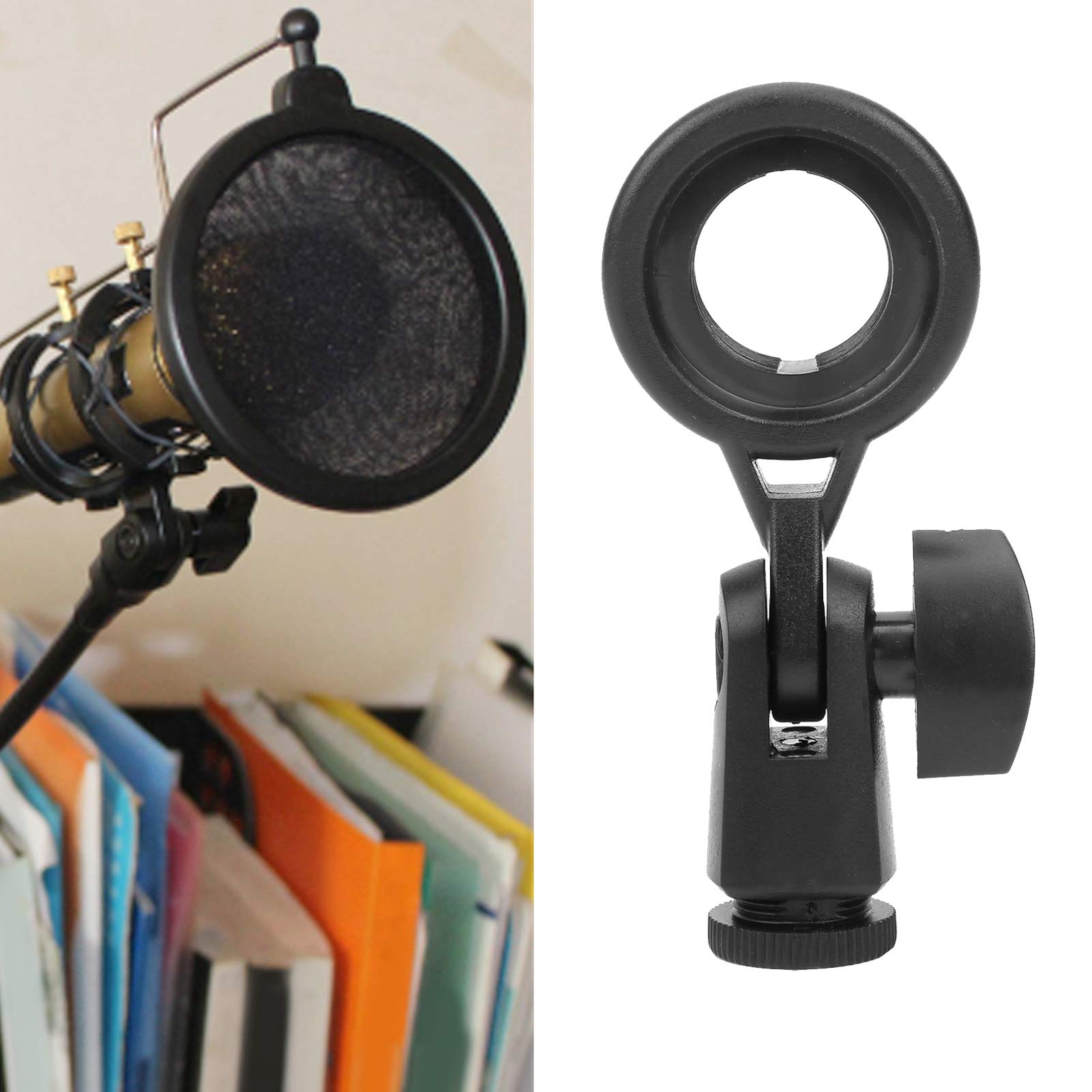 Microphone Holder, Portable Anti Vibration Mic Stand Adapter Microphone Shock Mount for 22mm/0.9in Microphones for Recording Studio