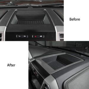 Keptrim for F150 ABS Carbon Fiber Center Console Dash Storage Tray Trim for 2015 2016 2017 2018 2019 2020 Ford F150, 1pc