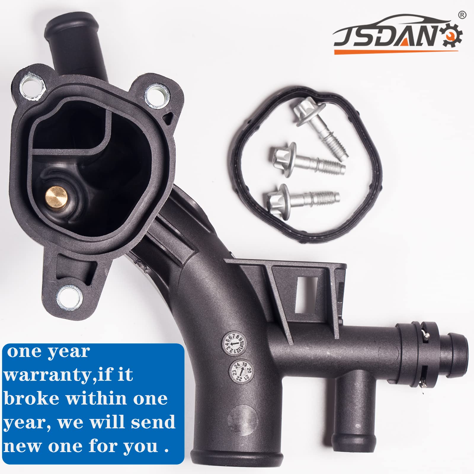 JSDAN 902-846 25193922 Compatiable With 2011 2012 2013 2014 2015 2016 Chevy Cruze Water Outlet 1.4L 11 12 13 14 15 16 Sonic Trax Buick Encore Engine GM Replace 55565334 902846 15-11105