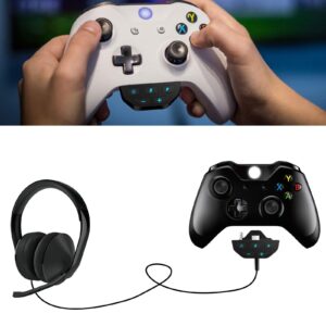 QUMOX 3.5mm Headset Adapter Sound Enhancer for Xbox One Game Controller Black