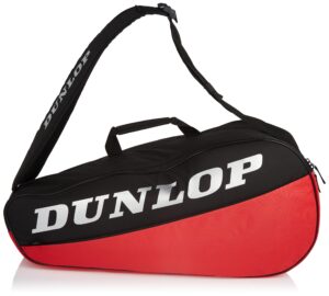 dunlop sports 2021 cx club 6-racket tennis bag, black/red