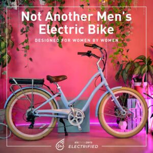 sixthreezero EVRYjourney Women's Electric Bike, 7-Speed Step Through Beach Cruiser eBike Bicycle, 500 Watt Motor, 26 Inch Wheels, Camel Mauve