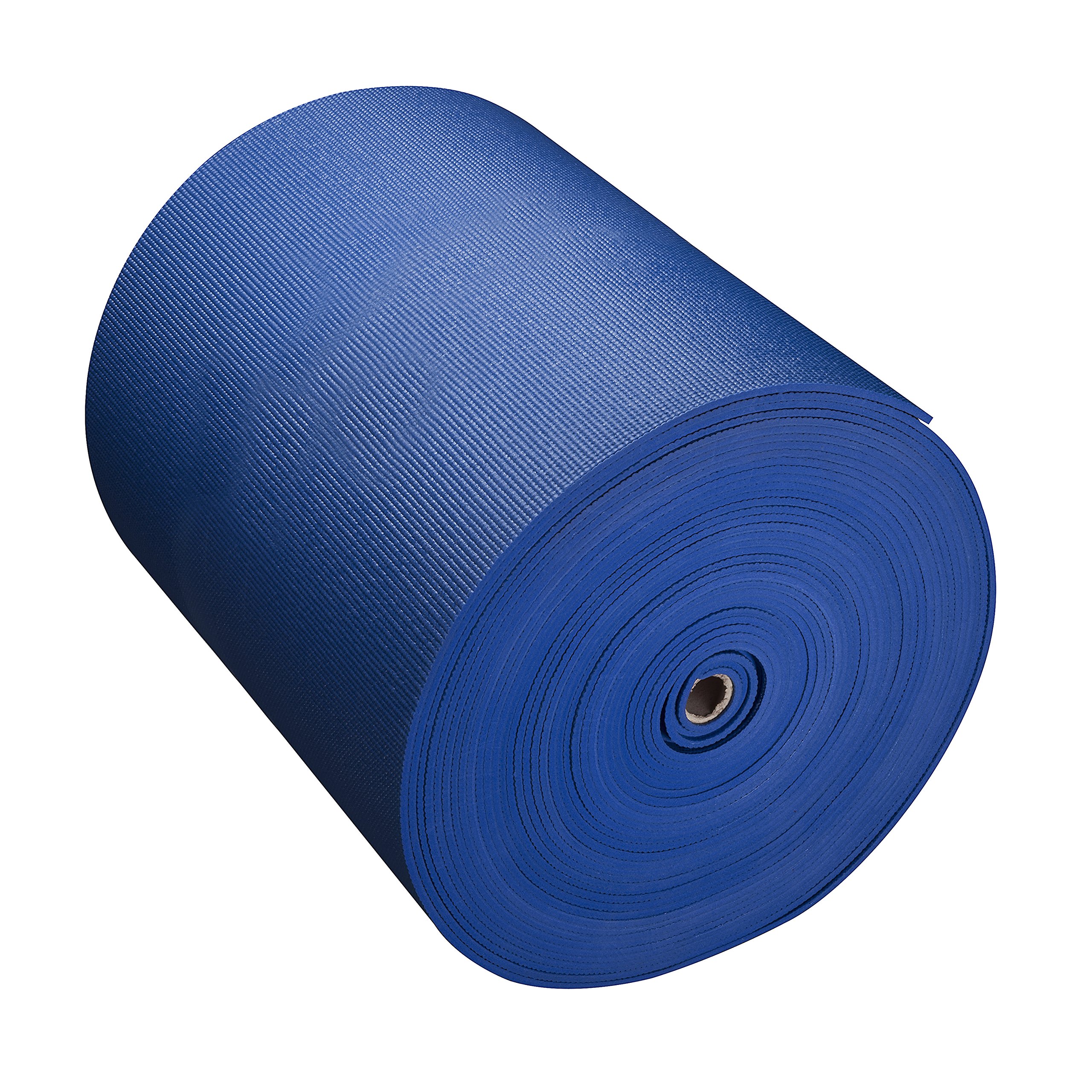 Sunshine Yoga Explore Yoga Mat Roll, 24in x 100ft Exercise Mat, 4mm Thick Non-Slip Gym Mat for Home Workout and Fitness, Anti-Tear, Cut up to 17 Regular Yoga Mats, Dark Blue