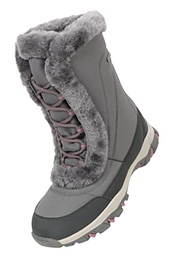 Mountain Warehouse Ohio Womens Snow Boots - Snow Proof Ladies Shoes Light Khaki Womens Shoe Size 8 US