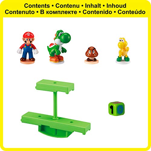 Epoch Games Super Mario Balancing Game Bundle, 3 Tabletop Action Games for Ages 4+ with 12 Collectible Super Mario Action Figures, Multi (7386)